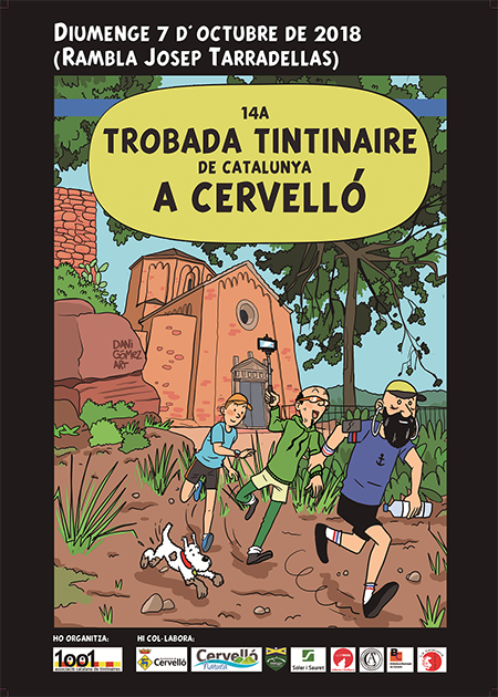 Cartell 14a Trobada Tintinaire de Catalunya a Cervello